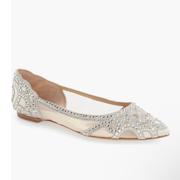 Badgley Mischka Gigi Crystal Pointed Toe Flat ( Brand New without box) - Picture 3 of 6